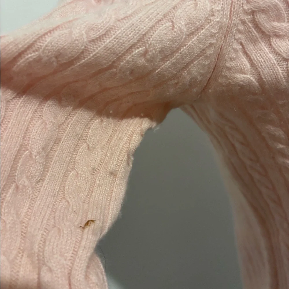 Women’s Charter Club Fitted Turtleneck Cashmere Sweater Light Pink